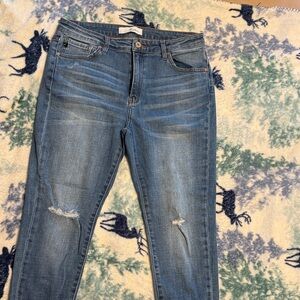 KanCan Blue Distressed Skinny Jeans